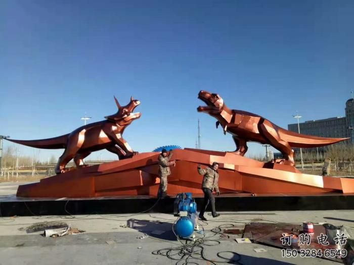 風景區恐龍雕塑廠家 中式戶外擺件 大型仿古恐龍雕塑