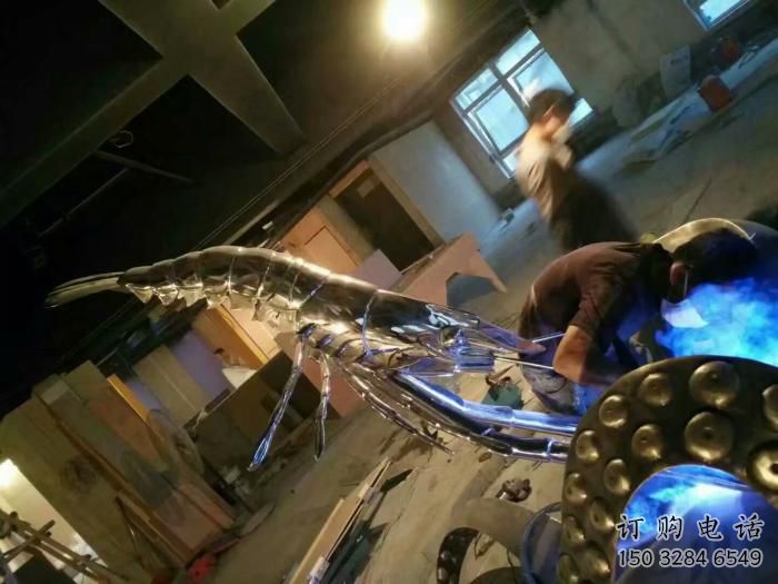 鏡面龍蝦雕塑廠家 現代公園擺件 游樂場異形龍蝦雕塑