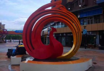 別墅區龍鳳雕塑廠家 卡通噴漆小品 現代創意龍鳳雕塑