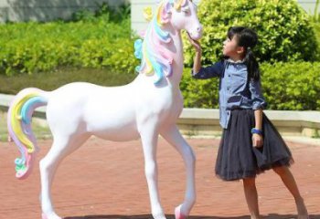 公園獨角獸雕塑廠家 中式抽象小品 風景區(qū)仿古獨角獸雕塑