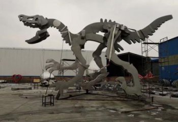 街道恐龍雕塑廠家 創(chuàng)意村口小品 大型現(xiàn)代恐龍雕塑