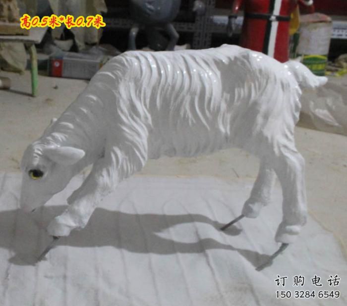 幼兒園山羊雕塑廠家 卡通噴漆小品 室內異形山羊雕塑