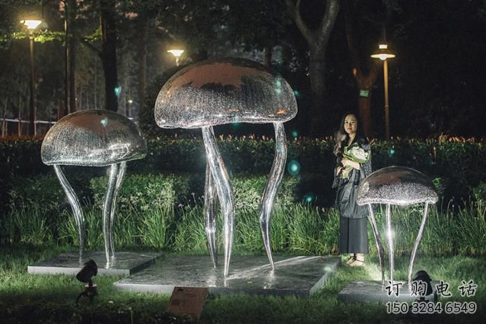 園林水母雕塑廠家 大型公園擺件 街道創意水母雕塑