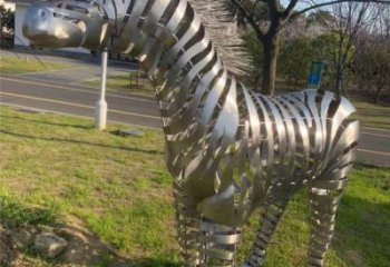 抽象斑馬雕塑廠家 創(chuàng)意村口擺件 玄關彩繪斑馬雕塑
