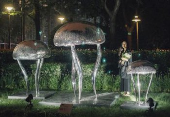 園林水母雕塑廠家 大型公園擺件 街道創意水母雕塑