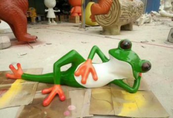 游樂場(chǎng)青蛙雕塑廠家 戶外賓館擺件 住宅小區(qū)彩繪青蛙雕塑