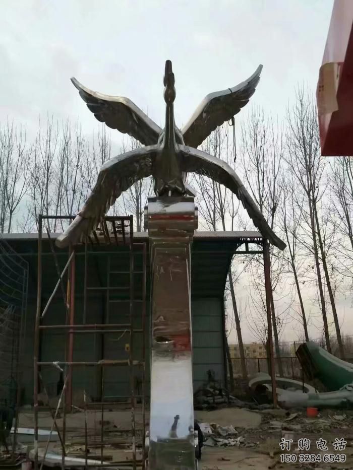 烤漆海燕雕塑廠家 戶外賓館擺件 大型抽象海燕雕塑