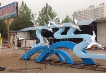 游樂場海燕雕塑廠家 戶外賓館擺件 住宅小區仿真海燕雕塑