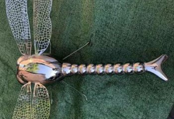 拉絲蜻蜓雕塑廠家 大型抽象擺件 游樂場異形蜻蜓雕塑