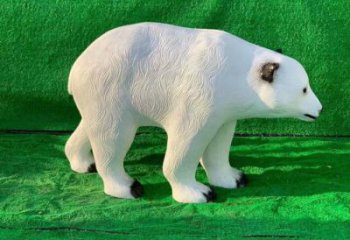 抽象狗熊雕塑廠家 創意村口擺件 玄關彩繪狗熊雕塑