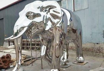 鏡面大象雕塑廠家 現(xiàn)代公園擺件 游樂場異形大象雕塑