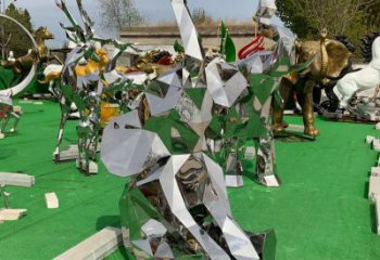 切面大象雕塑廠家 現(xiàn)代抽象擺件 商場切面大象雕塑