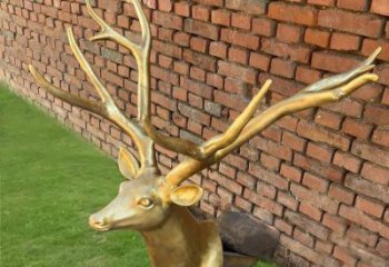 游樂場鹿頭雕塑廠家 戶外賓館擺件 住宅小區噴漆鹿頭雕塑