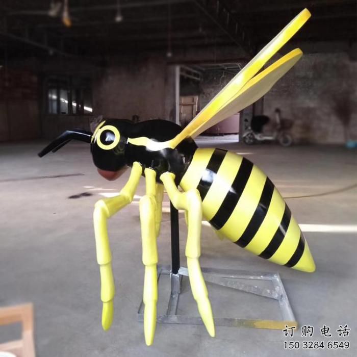 公園蜜蜂雕塑廠家 中式烤漆小品 風景區仿真蜜蜂雕塑