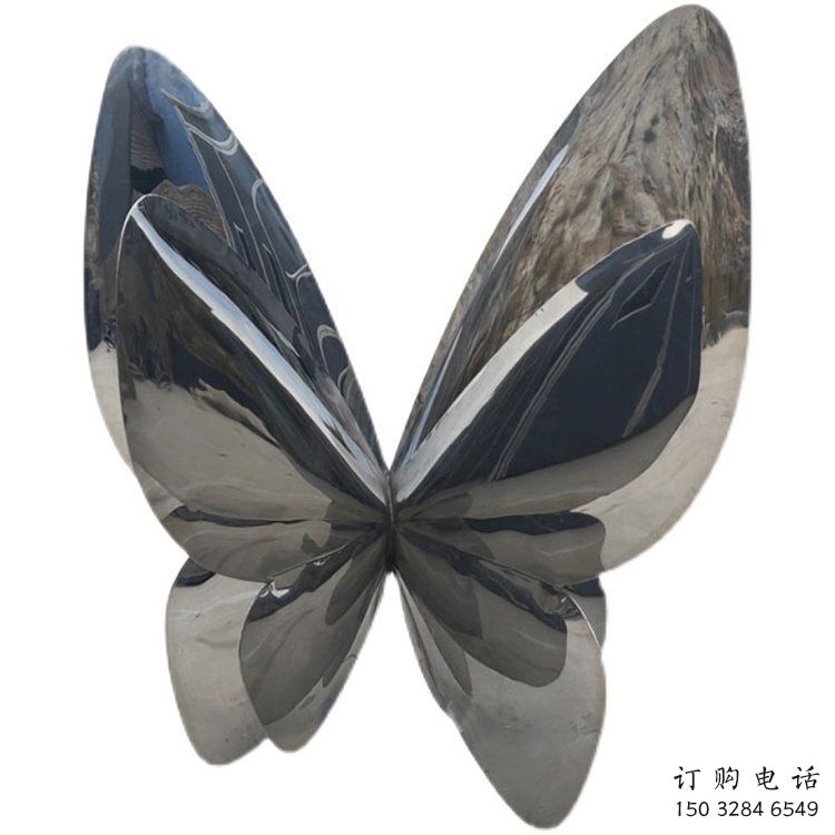 戶外彩蝶雕塑廠家 戶外賓館小品 酒店幾何彩蝶雕塑