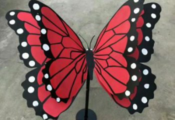 住宅小區彩蝶雕塑廠家 現代抽象小品 公園噴漆彩蝶雕塑