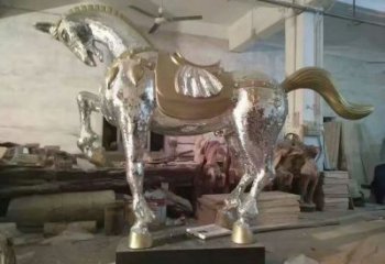 鏡面馬雕塑廠家 現(xiàn)代創(chuàng)意擺件 游樂場異形馬雕塑