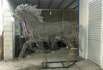 游樂場馬雕塑廠家 戶外賓館擺件 住宅小區(qū)鋼管馬雕塑