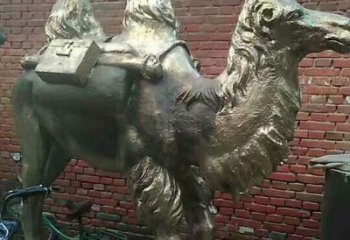 仿古駱駝雕塑廠家 戶外抽象小品 廣場(chǎng)大型駱駝雕塑