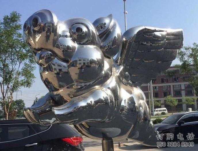 卡通豬雕塑廠家 現代創意擺件 公園仿真豬雕塑