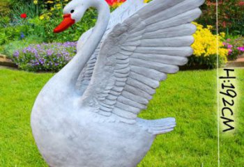 游樂場(chǎng)鵝雕塑廠家 公園草地?cái)[件 住宅小區(qū)仿真鵝雕塑