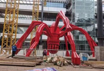 抽象蜘蛛雕塑廠家 創意村口擺件 大型彩繪蜘蛛雕塑