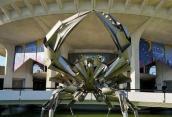 賓館蜘蛛雕塑廠家 歐式仿真小品 戶外鏡面蜘蛛雕塑