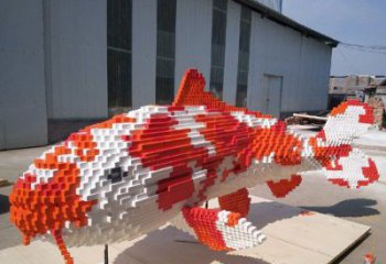 游樂場金魚雕塑廠家 海洋賓館擺件 戶外抽象金魚雕塑