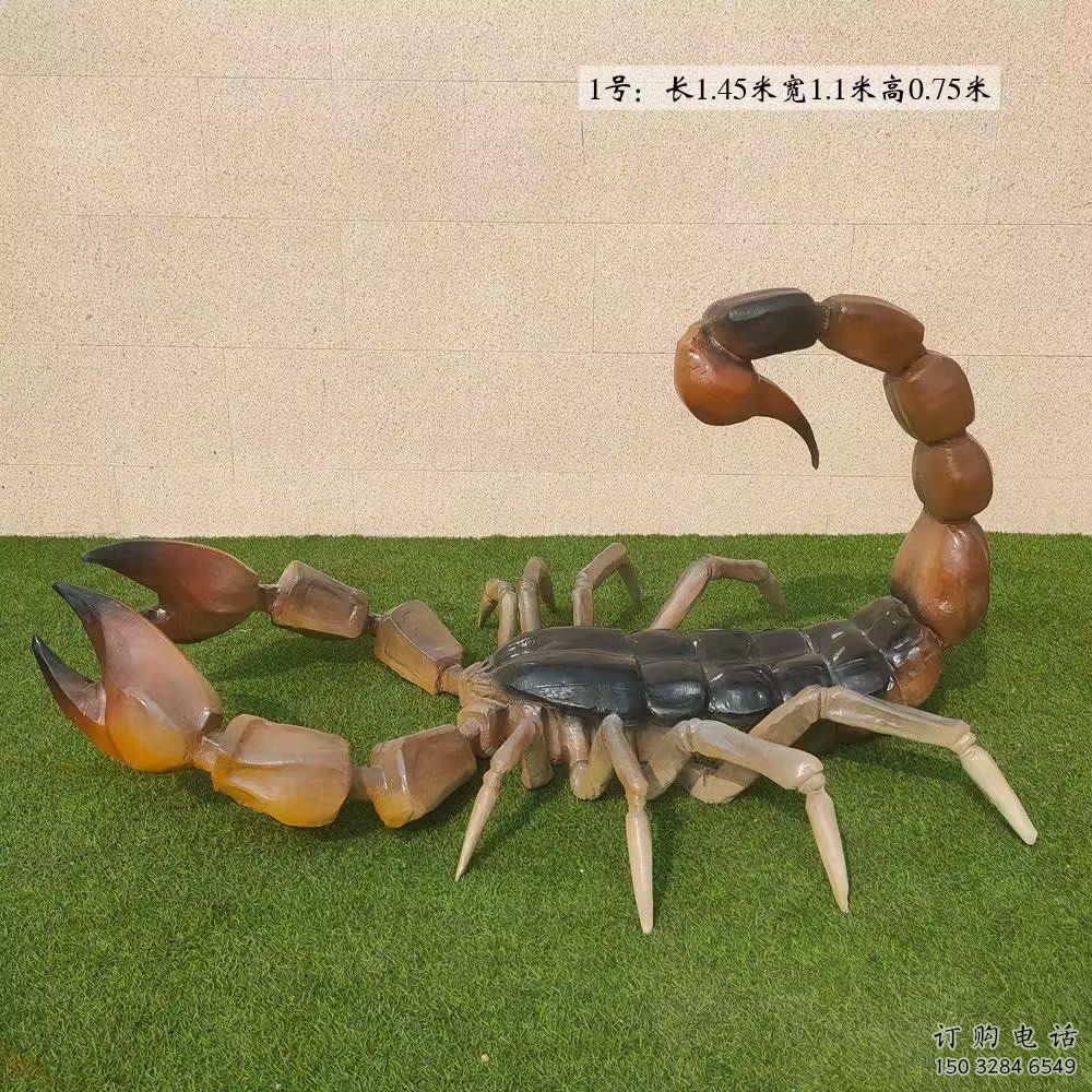 異形蝎子雕塑廠家 抽象彩繪擺件 酒店戶外蝎子雕塑