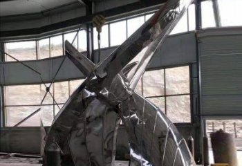 鏡面魚尾雕塑廠家 現代公園擺件 游樂場異形魚尾雕塑