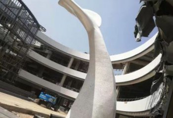 商場魚尾雕塑廠家 中式戶外小品 大型抽象魚尾雕塑