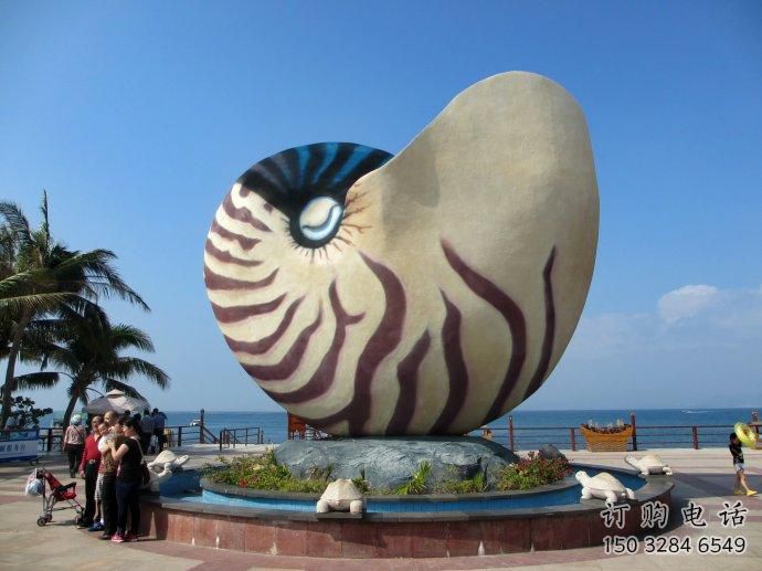 風景區海螺雕塑廠家 中式海洋擺件 戶外廣場海螺雕塑