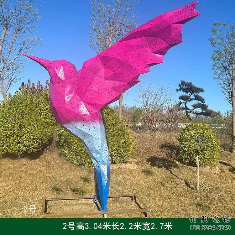 仿真飛鳥雕塑廠家 大型剪影擺件 公園噴漆飛鳥雕塑