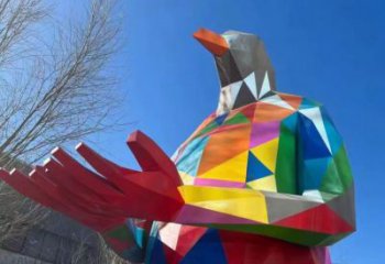 住宅小區飛鳥雕塑廠家 現代廣場小品 公園噴漆飛鳥雕塑