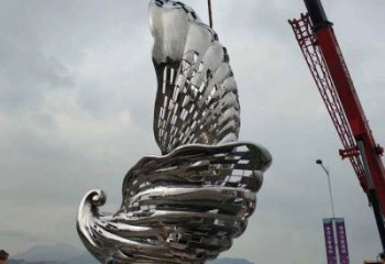 抽象海螺雕塑廠家 創(chuàng)意村口擺件 戶外鏡面海螺雕塑