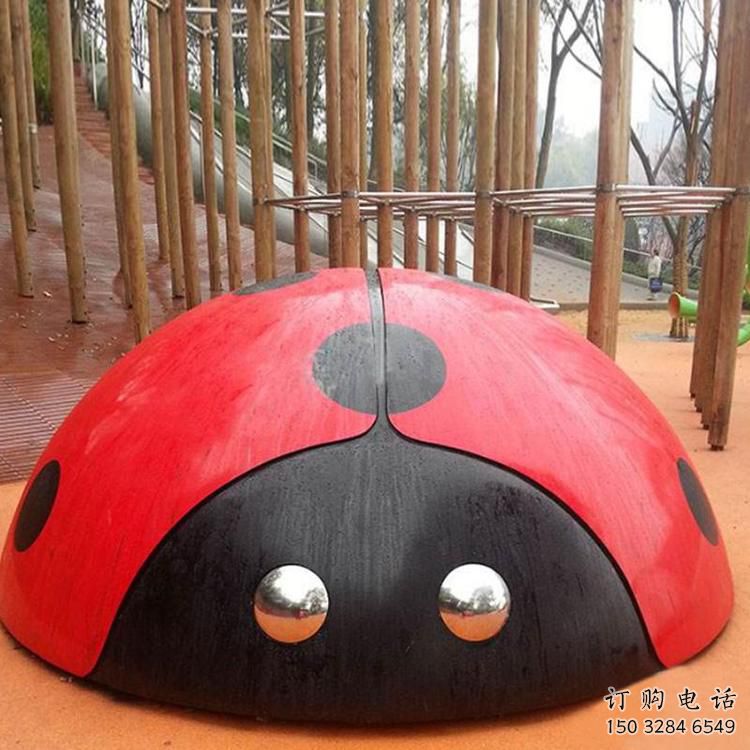 戶外瓢蟲雕塑廠家 公園廣場小品 房地產(chǎn)幾何瓢蟲雕塑