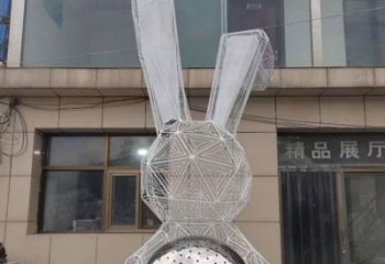 鏤空兔子雕塑廠家 大型鏤空擺件 風(fēng)景區(qū)大型兔子雕塑