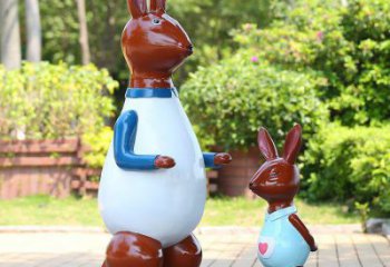 商場袋鼠雕塑廠家 中式室內(nèi)小品 酒店彩繪袋鼠雕塑