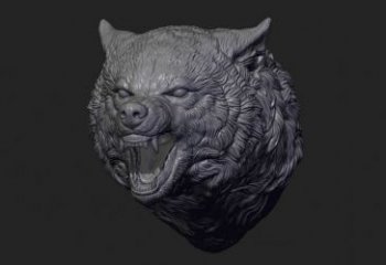 街道狼頭雕塑廠家 創意抽象小品 酒店大型狼頭雕塑