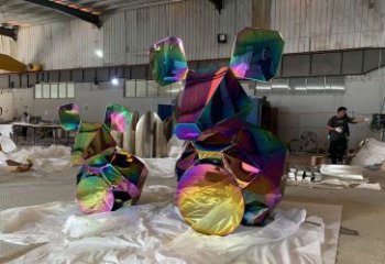 電鍍老鼠雕塑廠家 創意現代擺件 公園噴漆老鼠雕塑