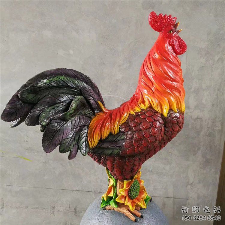 賓館小雞雕塑廠家 歐式仿真小品 戶外噴漆小雞雕塑