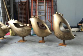 仿古小鳥(niǎo)雕塑廠家 戶外賓館小品 玄關(guān)噴漆小鳥(niǎo)雕塑