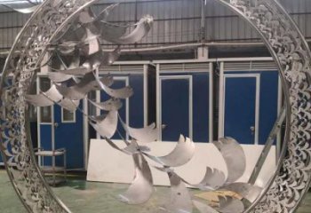 鏤空鴻雁雕塑廠家 創意公園擺件 廣場噴漆鴻雁雕塑