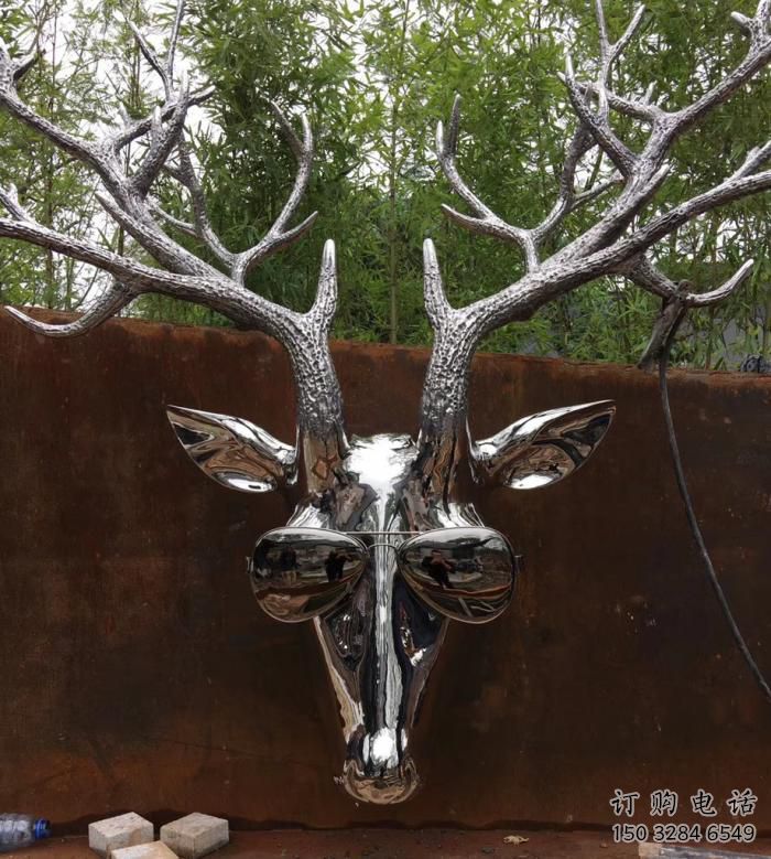 商業(yè)街鹿角雕塑廠(chǎng)家 大型街頭擺件 步行街異形鹿角雕塑