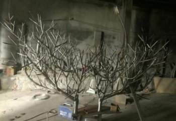 鋼管鹿角雕塑廠家 創意現代擺件 公園噴漆鹿角雕塑