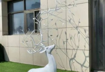 賓館鹿頭雕塑廠家 歐式仿真小品 戶外噴漆鹿頭雕塑