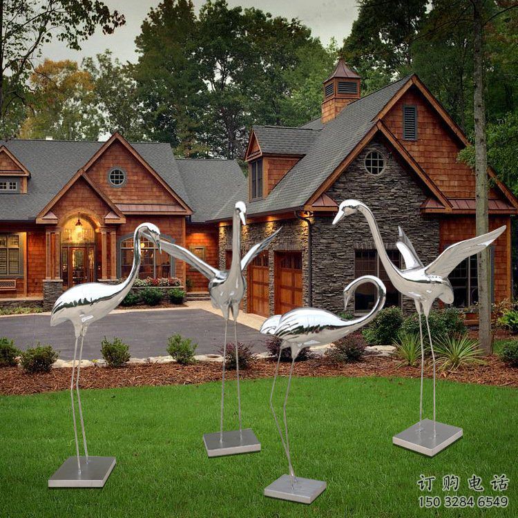 幼兒園白鶴雕塑廠家 卡通現代小品 室內異形白鶴雕塑