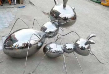 異形螞蟻雕塑廠家 戶外現代擺件 酒店拉絲螞蟻雕塑