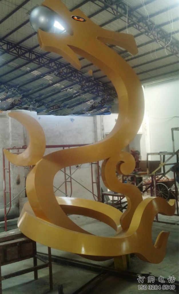 街道飛龍雕塑廠家 創意村口小品 酒店拉絲飛龍雕塑