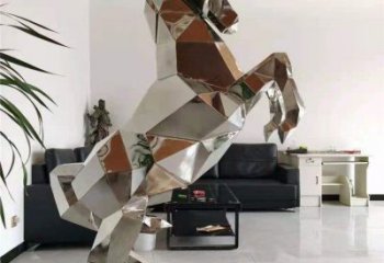 步行街奔馬雕塑廠家 創(chuàng)意歐式擺件 戶外切面奔馬雕塑